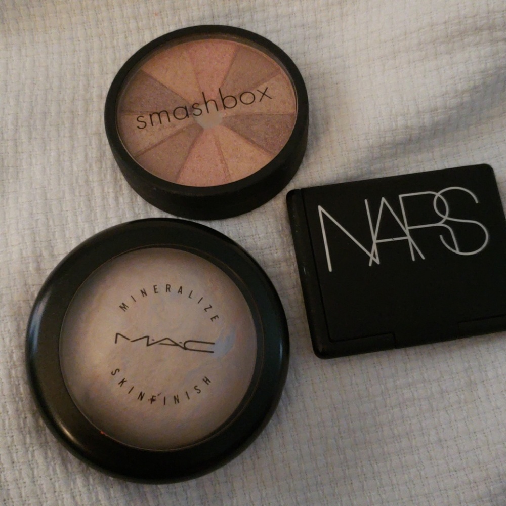 Mac/smashbox/mineralized highlighter,blush,